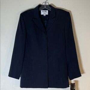 NWT. KASPER ASL 100% Silk Indigo Jacket. 6P